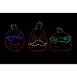 Pumpkin Bandits Halloween LED light display metal wireframe outdoor decoration