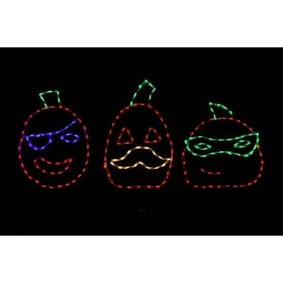 Pumpkin Bandits Halloween LED light display metal wireframe outdoor decoration