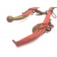 Matching Lot Red Wood Brass Sleigh Christmas Sled Harnesses Pair Decorative