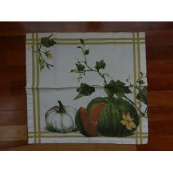 Williams Sonoma Botanical Pumpkin Napkins Fall Autumn Thanksgiving Linens Set 11