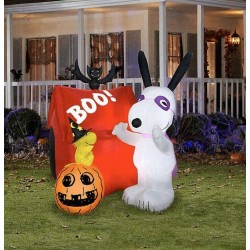 Halloween Airblown Inflatable Yard Decor Peanuts Snoopy House Scene Outdoor