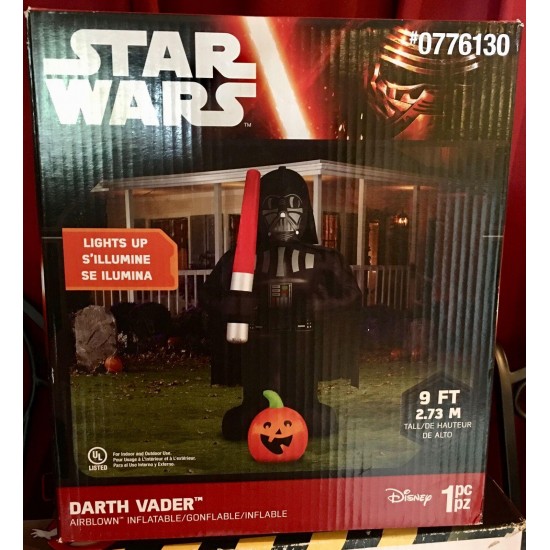 NIB~Halloween 9 Foot Star Wars Darth Vader with Pumpkin INFLATABLE BLOW UP