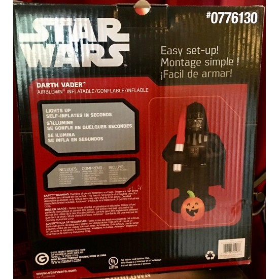 NIB~Halloween 9 Foot Star Wars Darth Vader with Pumpkin INFLATABLE BLOW UP