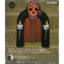 Gemmy Halloween Haunted Living 9 ft Projection Pirate Archway Inflatable NIB