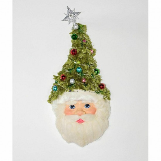 Katherine's 2020 Collection Wall Mask Santa With Tree Hat