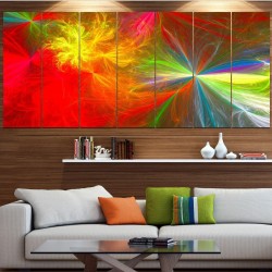 Designart 'Colorful Christmas Spectacular Show' Abstract  Oversized