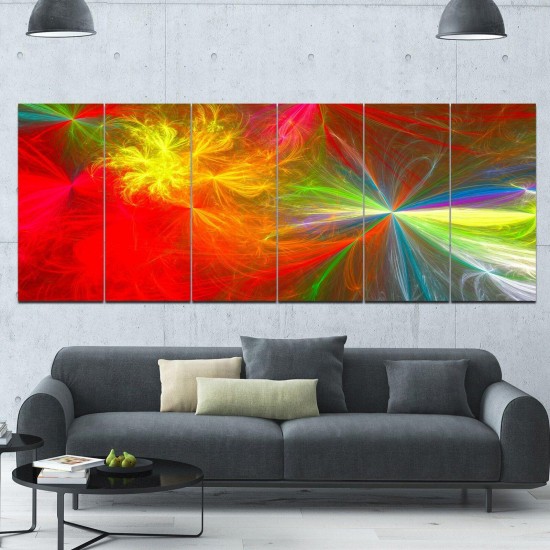 Designart 'Colorful Christmas Spectacular Show' Abstract  Oversized