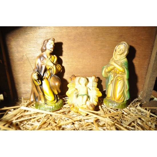 Vintage Manor House Hand Painted 13 Piece Nativity Set - Made in Japan