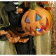 Life-Size Animated Pumpkin Man Figurine Halloween Decor Talking Lighted Outdoor