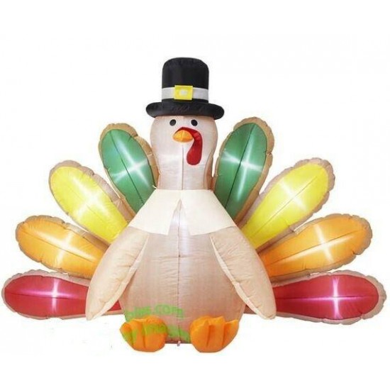 HALLOWEEN THANKSGIVING TURKEY COLORS INFLATABLE AIRBLOWN  6.5 FT