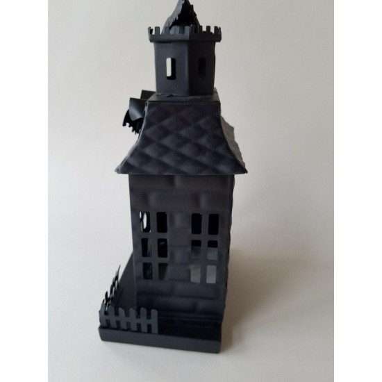 Pottery Barn Haunted Halloween Houses Metal Small Meduim Large S/3 #4645A