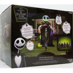 Gemmy Disney 9.5 ft Jack Skellington Living Projection Halloween Inflatable