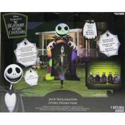 Gemmy Disney 9.5 ft Jack Skellington Living Projection Halloween Inflatable