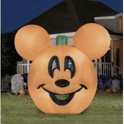 Gemmy Disney 9.5 FT Halloween Mickey Mouse Jack O Lantern Pumpkin Inflatable