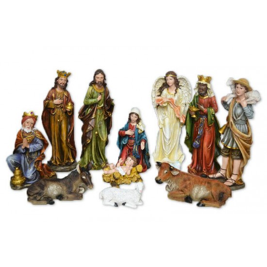 Holy Family Christmas Nativity Scene 24 Inch 11-Piece Large Color Set