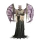 Halloween Yard Decoration Standing Animated Winged Demon Glowing Eyes 7.5 Ft.