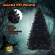 7.5Ft Hinged Artificial Halloween Christmas Tree Full Tree w/ Metal Stand Black