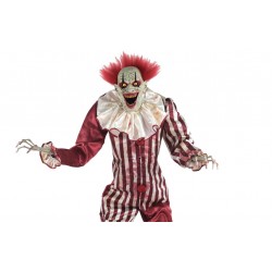 6.5 Ft Halloween Towering Creepy Carnival Clown Animatronic Haunted House Prop