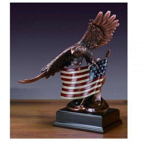 Treasure Of Nature 13x15.5 Eagle w/American Flag