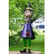 5ft Tall Metal Witch with Broom Stick Halloween Figurine Decoration