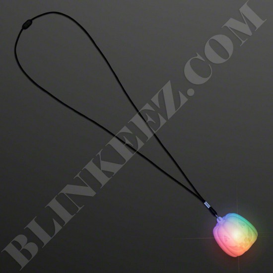 HALLOWEEN Pumpkin LED Color Changing Flashing Necklace - Bulk Buy!