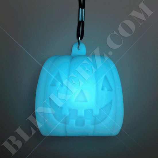 HALLOWEEN Pumpkin LED Color Changing Flashing Necklace - Bulk Buy!