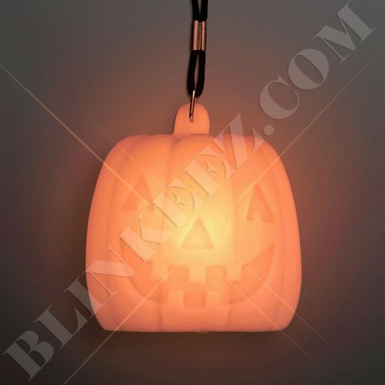 HALLOWEEN Pumpkin LED Color Changing Flashing Necklace - Bulk Buy!