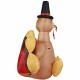 Holidayana 6ft Inflatable Turkey Pilgrim Hat Thanksgiving Decoration Built-in