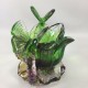 Amore Jewell Butterfly Candle Holder Ornament Decoration  Liuli Crystal Glass