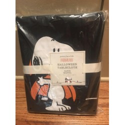 POTTERY BARN KIDS SNOOPY PEANUTS HALLOWEEN TABLECLOTH NEW