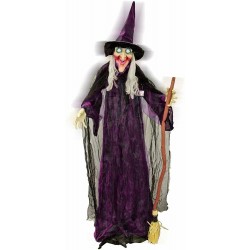 Halloween Haunters 6 Foot Animated Standing Moving Body Witch