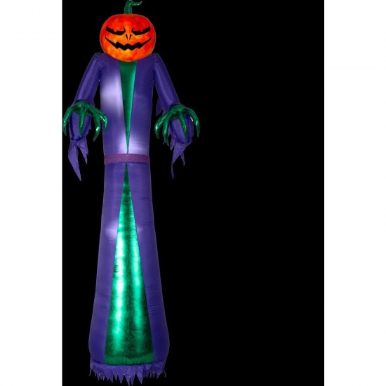 Halloween inflatable Arching Reaper 12 ft Tall Airblown Projection Decoration