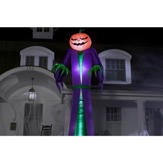 Halloween inflatable Arching Reaper 12 ft Tall Airblown Projection Decoration