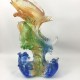 Amore Jewell Go Forward Fish Fengshui ornamen Home Office Liuli Crystal Glass