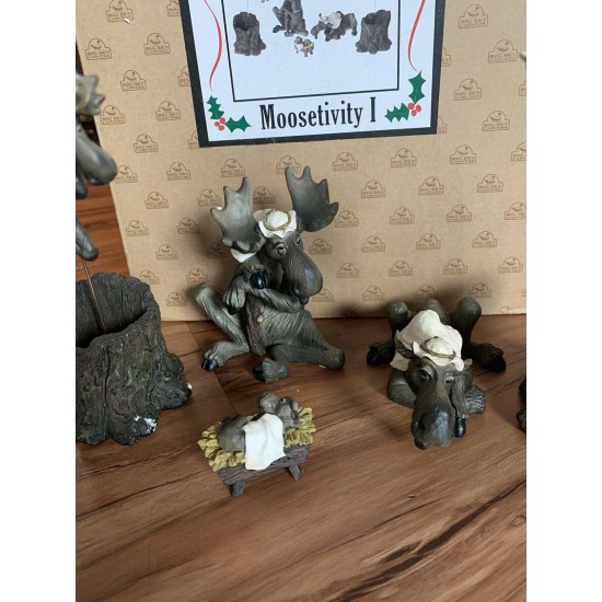 Big Sky Carvers Moosetivity Set # 1 Complete Rare Hard To Find! **Original Box**