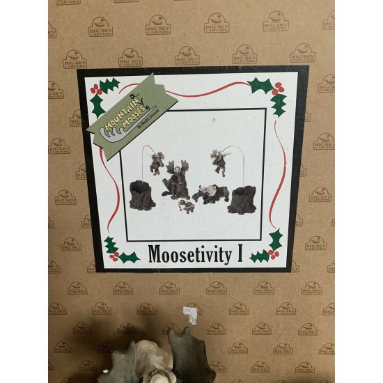 Big Sky Carvers Moosetivity Set # 1 Complete Rare Hard To Find! **Original Box**