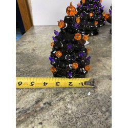 NEW 13” 8” 6” Ceramic Haunted Black Halloween Tree Pumpkin Lighted Spooky Sounds