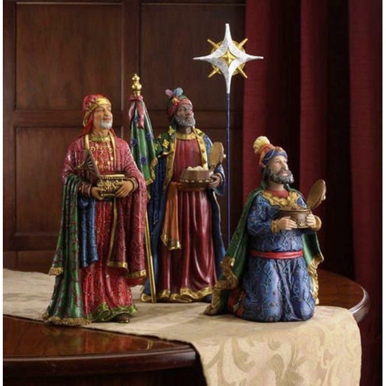 Three Kings Gifts 14-Piece The Real Life Nativity, 7-Inch