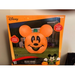 Gemmy Disney 9.5 FT Halloween Mickey Mouse Jack O Lantern Pumpkin Inflatable