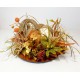 BURLAP WOOD PUMPKIN LRG CENTERPIECE FALL HARVEST THANKSGIVING FLORAL ARRANGEMENT