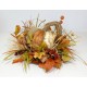 BURLAP WOOD PUMPKIN LRG CENTERPIECE FALL HARVEST THANKSGIVING FLORAL ARRANGEMENT