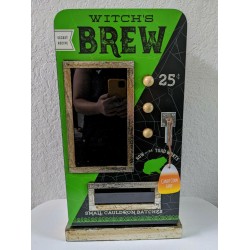 NEW HTF Witch's Brew Halloween Display Cabinet Green Decor Witches Brew