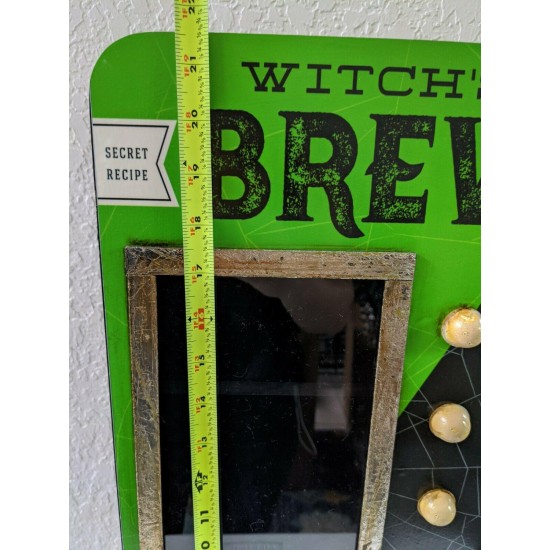 NEW HTF Witch's Brew Halloween Display Cabinet Green Decor Witches Brew