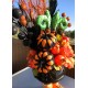 FANCY HALLOWEEN CENTERPIECE CAULDRON WITCH LEGS PUMPKIN TABLE DECOR