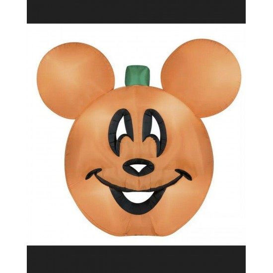 Disney 9.5 ft 2.9 M Halloween Mickey Mouse Lights Up Pumpkin Inflatable Gemmy