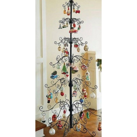 10 FOOT Metal Tree Alternative Ornament Display, Christmas Holiday, 6 tier level