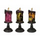 Decorative Glitter Halloween Tornado Candle (Set of 3) 10.5