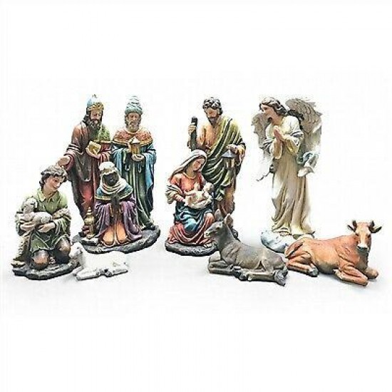 Holy Family Christmas Nativity Scene 18 Inch 7-Piece Large Color Set