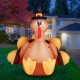 Holidayana Turkey With Pilgrim Hat Inflatable 6Ft Thanksgiving Turkey With Pilgr