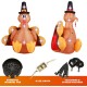 Holidayana Turkey With Pilgrim Hat Inflatable 6Ft Thanksgiving Turkey With Pilgr